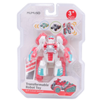 Transformierbares Roboter-Spielzeug aus ABS für Kinder (Schwarz/Rot/Türkis)