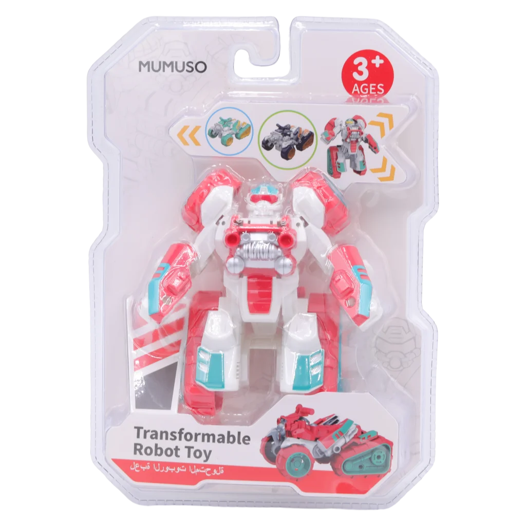 Transformierbares Roboter-Spielzeug aus ABS für Kinder (Schwarz/Rot/Türkis)