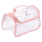 Transparente Kulturtasche mit großem Fassungsvermögen (Rosa)