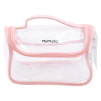 Transparente Kulturtasche mit großem Fassungsvermögen (Rosa)