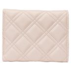 Tri-Fold Geldbörse aus Kunstleder mit Blumenschließen-Design (Beige)