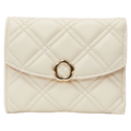 Tri-Fold Geldbörse mit Stepp-Design, kompaktes Format (Beige)