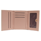Tri-Fold Portemonnaie mit Lychee-Design (Beige)