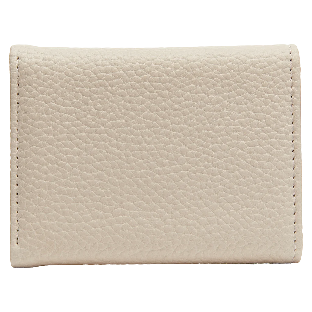 Tri-Fold Portemonnaie mit Lychee-Design (Beige)
