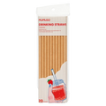 20er-Pack biologisch abbaubare Kraftpapier-Trinkhalme (Natur)