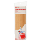 20er-Pack biologisch abbaubare Kraftpapier-Trinkhalme (Natur)