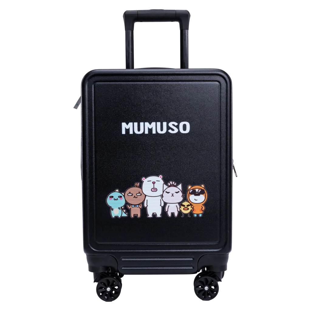 Trolleykoffer 20 Zoll mit Family-Design (Schwarz)