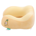 U-förmiges Memory-Foam-Nackenkissen mit Ananas-Design (Gelb)
