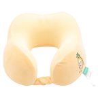 U-förmiges Memory-Foam-Nackenkissen mit Ananas-Design (Gelb)