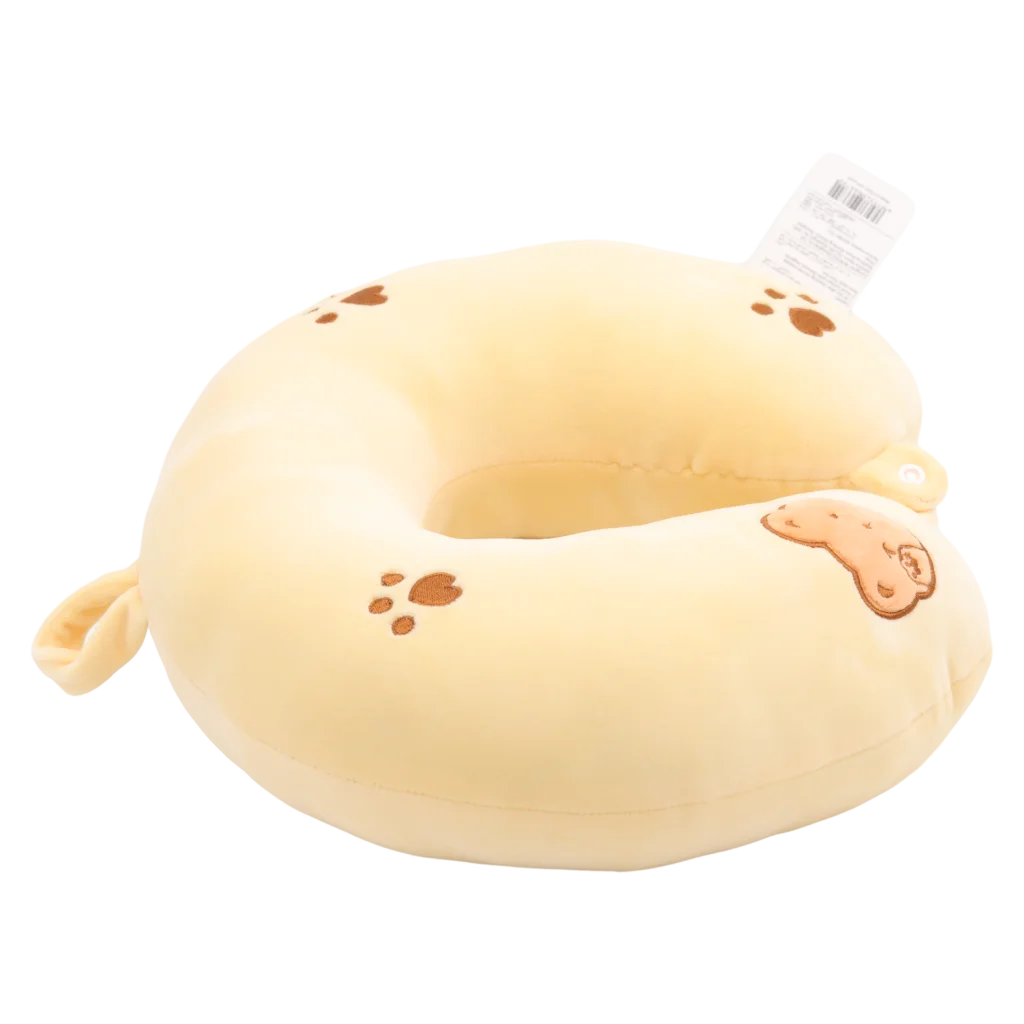 U-förmiges Nackenkissen mit Bärchen-Design (Gelb), 320 g
