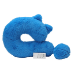 U-förmiges Nackenkissen aus Polyester mit Katzen-Design (Blau)