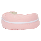 U-förmiges Nackenkissen aus Polyester mit Polystyrolperlen-Füllung (Rosa/Beige)