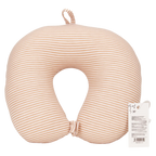 U-förmiges Nackenkissen, tragbar, mit Streifen-Design (Khaki/Weiß)