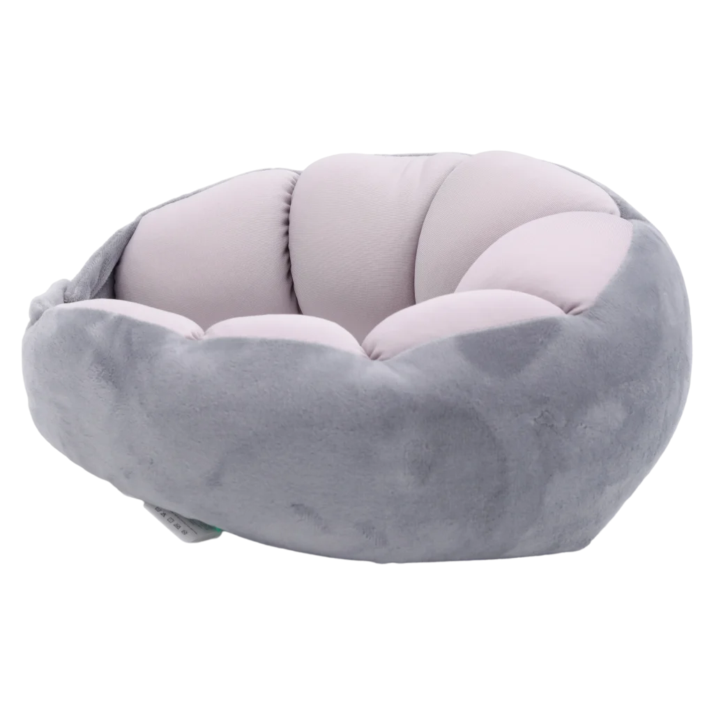 U-förmiges Partikel-Nackenkissen, ergonomisch geformt (Grau)