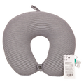 U-förmiges Partikel-Nackenkissen mit Streifen-Design, 125 g (Schwarz/Weiß)