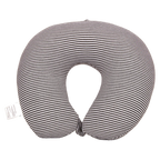 U-förmiges Partikel-Nackenkissen mit Streifen-Design, 125 g (Schwarz/Weiß)