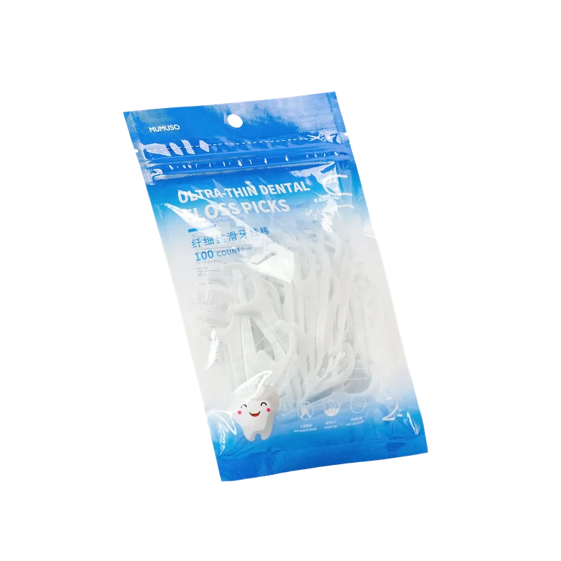 Ultra-dünne Zahnseide-Sticks, 100er-Pack (Weiß)