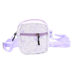 Umhängetasche aus Nylonstoff mit Graffiti-Print (Lila)
