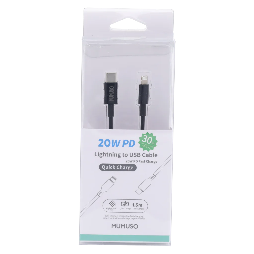 USB-C-auf-Lightning-Ladekabel TPE, 1,5 m (Schwarz)