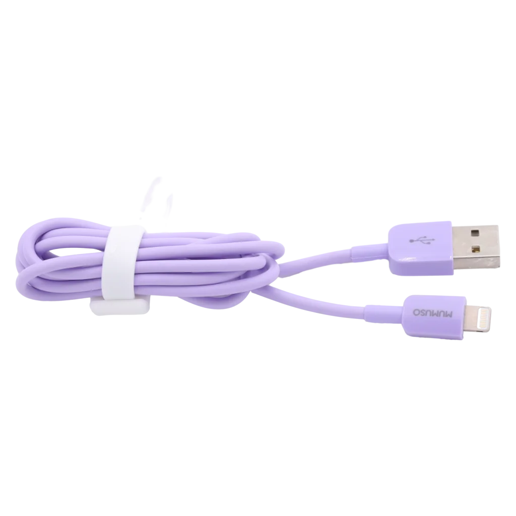 USB-Ladekabel für iPhone/iPad/iPod, 1 m aus TPE (Lila)