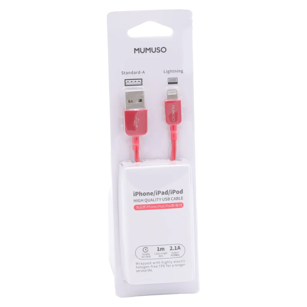 USB-Ladekabel mit Lightning-Anschluss, 1 m (Rot)