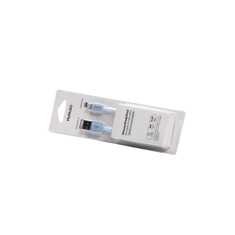 USB-Ladekabel mit Lightning-Anschluss, 1m (Blau), TPE &amp; verzinntes Kupfer