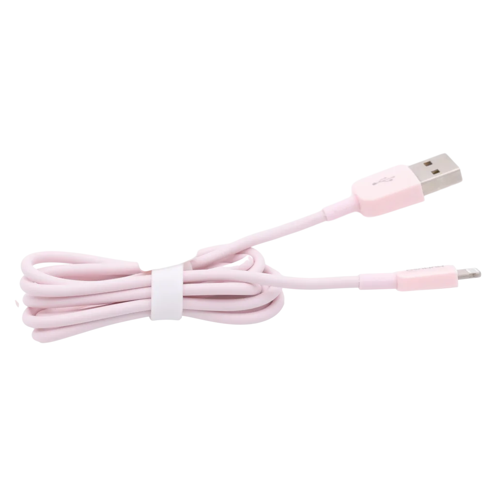 USB-Ladekabel TPE mit Lightning-Anschluss, 1 m (Pink) für iPhone/iPad/iPod