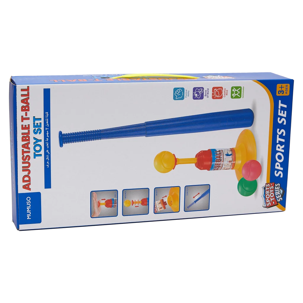 Verstellbares T-Ball Spielset aus Polyethylen und Polystyrol (Bunt)