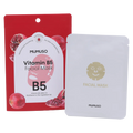 Vitamin B5 Tuchmaske für das Gesicht, Feuchtigkeitspflege (Weiß/Rot)