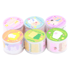 Washi Tape mit Tier-Design für Bastelprojekte (Rosa/Blau/Grün/Gelb)
