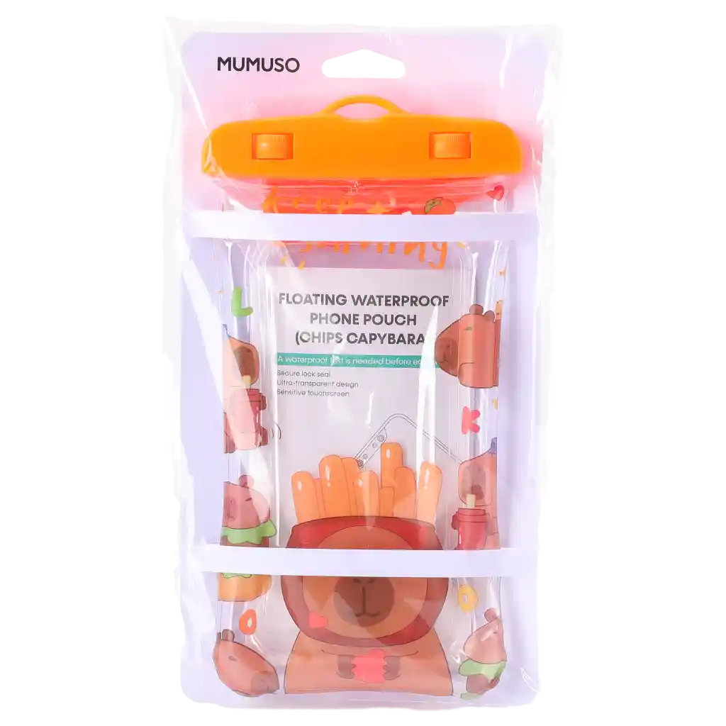 Wasserdichte Handyhülle aus PVC, schwimmfähig mit Capybara-Design (Orange)
