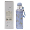 Wasserflasche im Cola-Design mit Kirschblüten-Print, 650 ml (Blau)