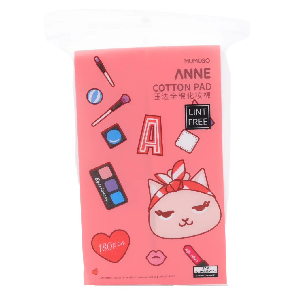 180er-Pack fusselfreie Wattepads aus Baumwolle für Gesichtspflege und Make-up-Entfernung (Rosa)