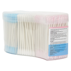 300er-Pack Wattestäbchen mit farbigen Enden (Rosa/Blau)