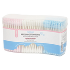 300er-Pack Wattestäbchen mit farbigen Enden (Rosa/Blau)