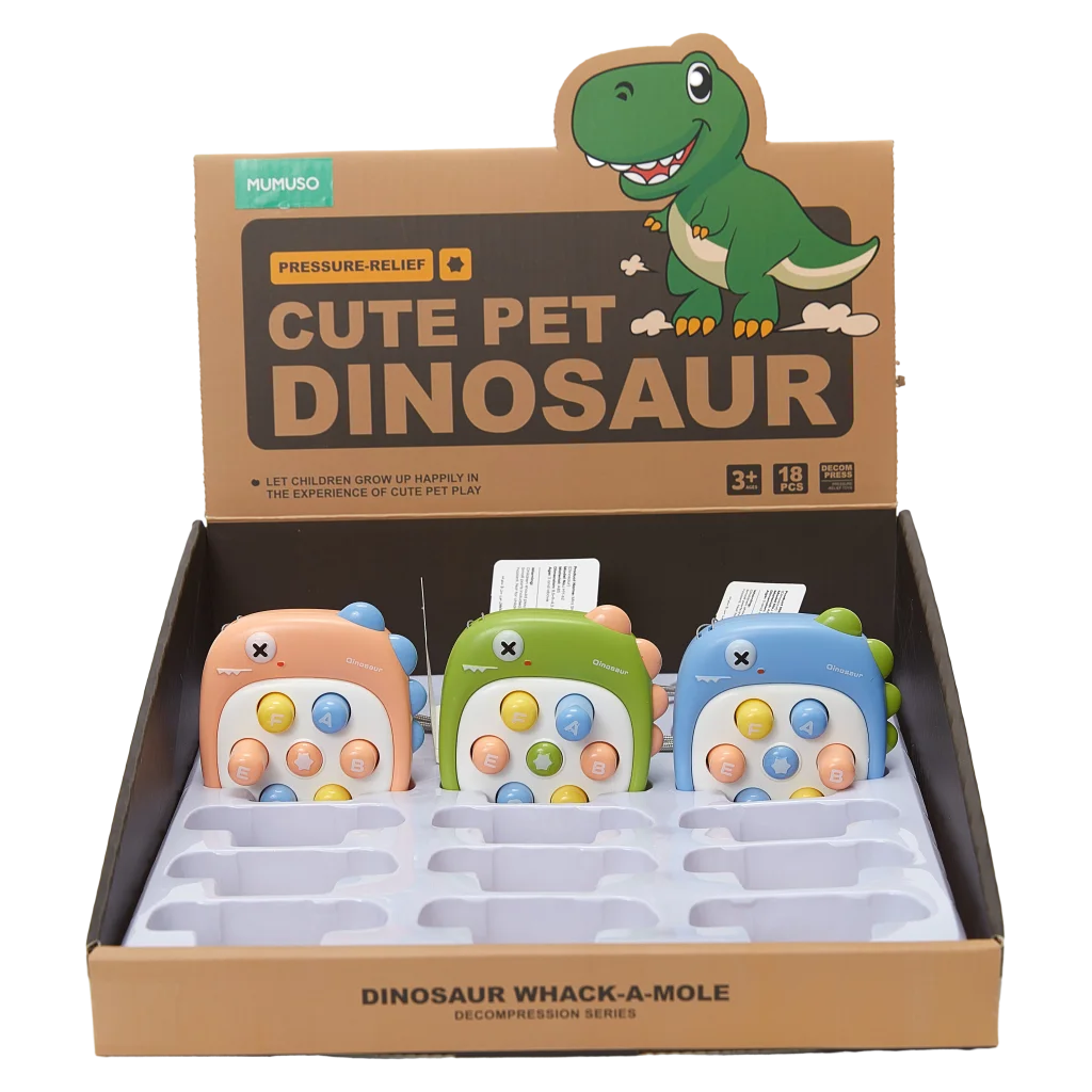 Mini Whack-a-Mole Spielzeug mit Dinosaurier-Design, handlich (Grün/Blau/Rosa)