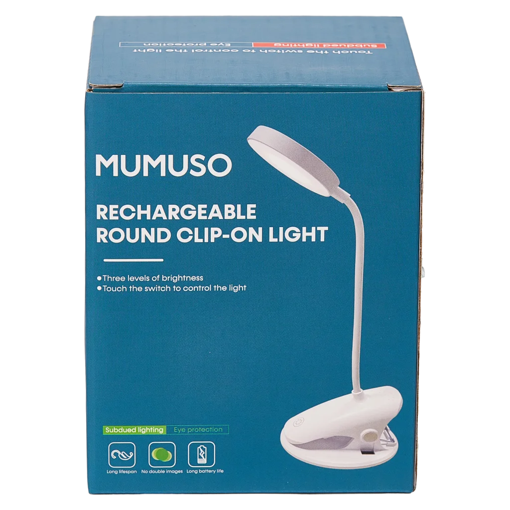 Wiederaufladbare ABS-Clip-on-Tischlampe mit Berührungssensor (Weiß)