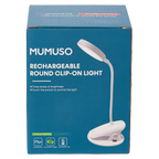 Wiederaufladbare ABS-Clip-on-Tischlampe mit Berührungssensor (Weiß)