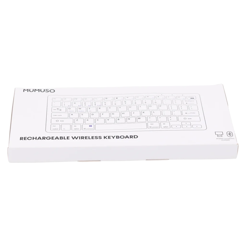 Wiederaufladbare kabellose Tastatur für PC, Tablet und Laptop (Silber)
