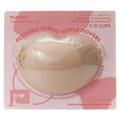 Wiederverwendbare Stoff-Nipple Cover für Damen, geeignet für A/B-Cup (Beige)