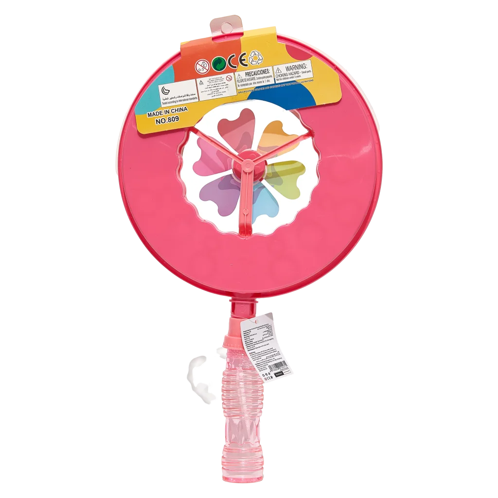 Windrad-Seifenblasenspielzeug aus PP mit Windrad-Design (Blau/Rosa)