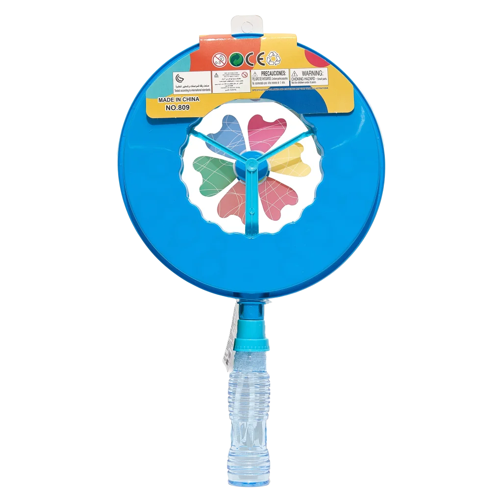 Windrad-Seifenblasenspielzeug aus PP mit Windrad-Design (Blau/Rosa)