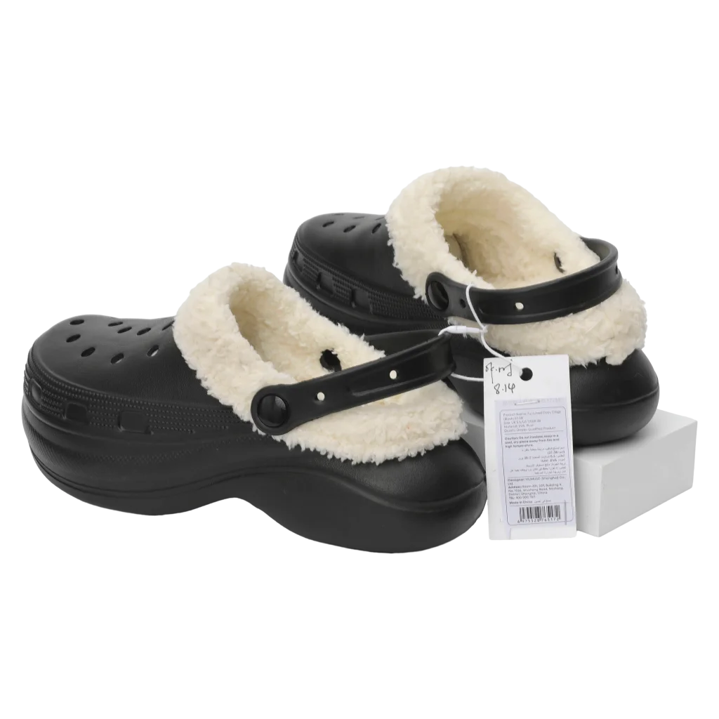 Winter-Clogs mit warmem Futter, Größe 39-40 (Schwarz)