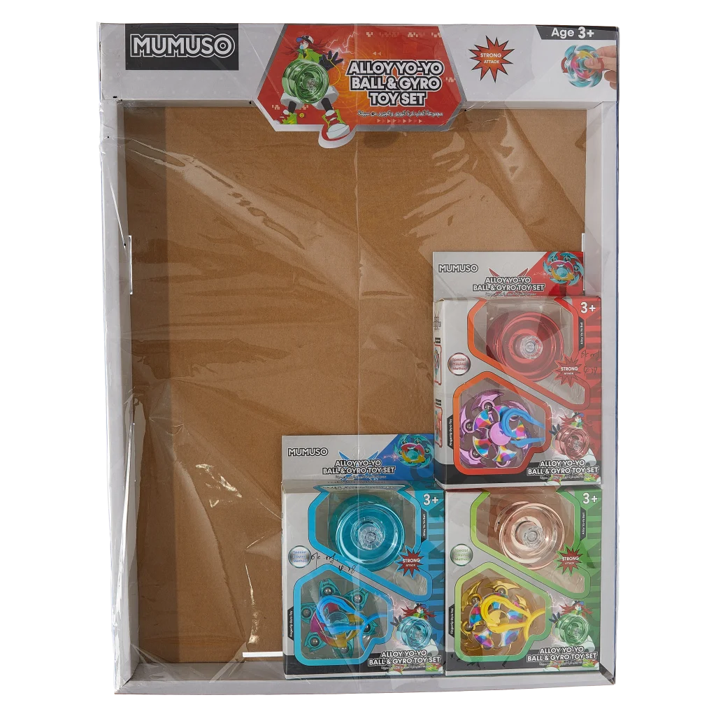 Yo-Yo Ball &amp; Kreisel Spielzeug-Set für Kinder (Rot/Gold/Blau)