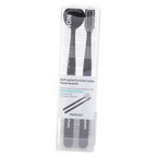 Zahnbürste &amp; Zungenreiniger Set für Mundpflege (Schwarz)