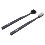 Zahnbürste &amp; Zungenreiniger Set für Mundpflege (Schwarz)