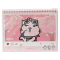 Zeichen-Notizbuch A4 mit Katzen-Design, Spiralbindung (Rosa)