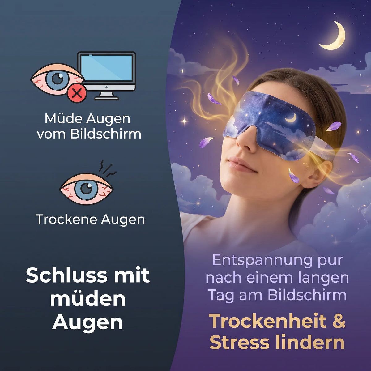 MUMUSO Dampf-Augenmaske zur Entspannung müder Augen nach langer Bildschirmzeit