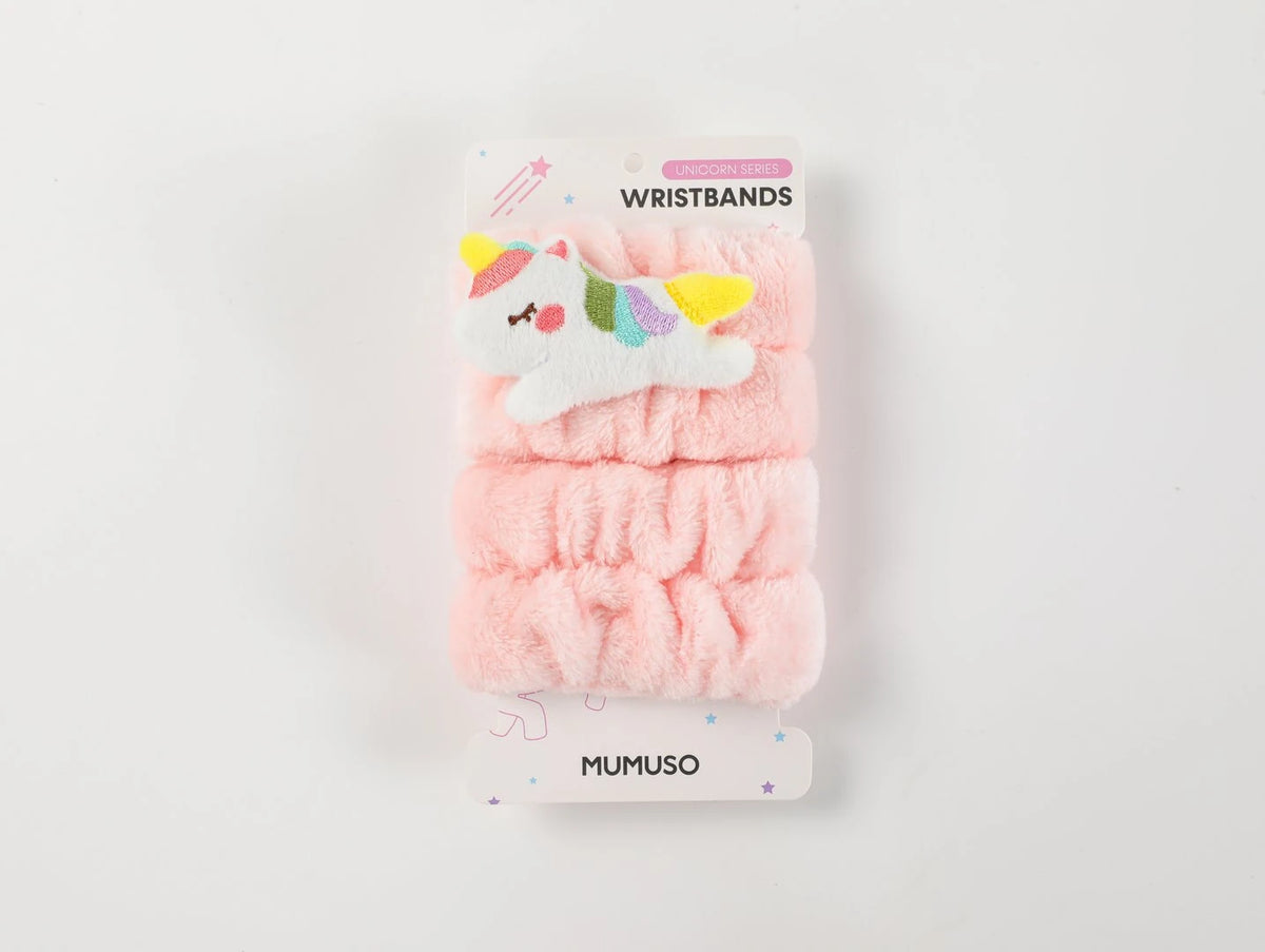 Unicorn Wascharmbänder in Rosa Vorderansicht