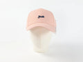 Rosa Jugend Baseballcap mit Schriftstickerei von vorne
